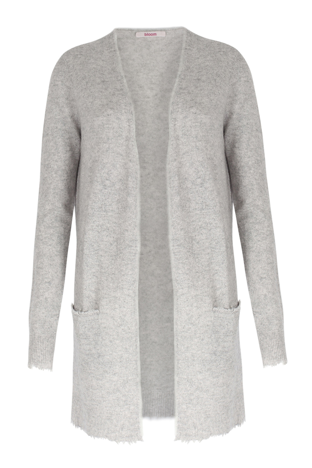 Cashmere LongCardigan Light Grey von BLOOM bei